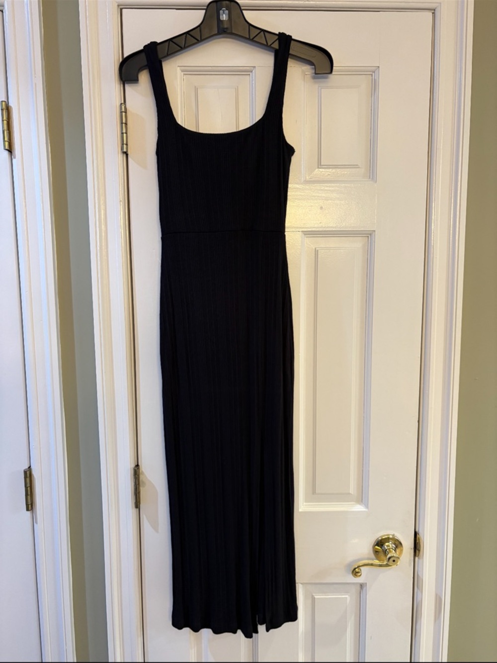 l*space Black Ribbed Tank Maxi Dress